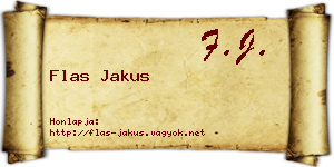 Flas Jakus névjegykártya